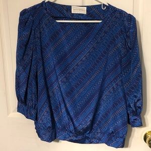 Design Imprints Ornate Blue Shimmer Top